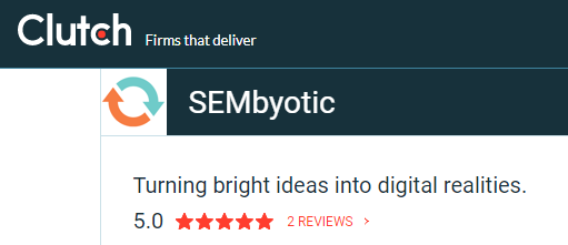 Clutch Review Rating for SEMbyotic