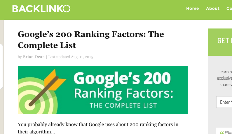 SEO Ranking Factors
