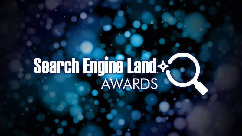 Search Engine Land Awards Logo on Sparkling Lights Background